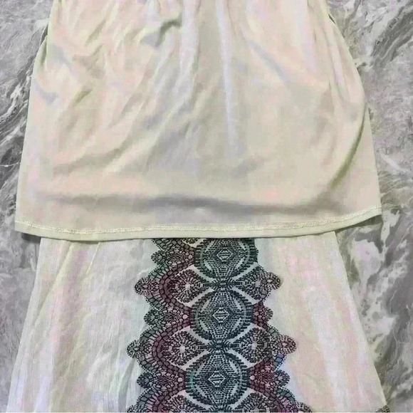 Xhilaration Tie-Front Maxi Dress Size XS Ivory Beach Boho Summer Vacations - Picture 6 of 12